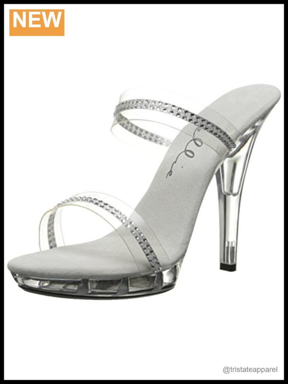 Ellie Shoes Women's M-Loretta Dress Sandal Clear 5in Heel